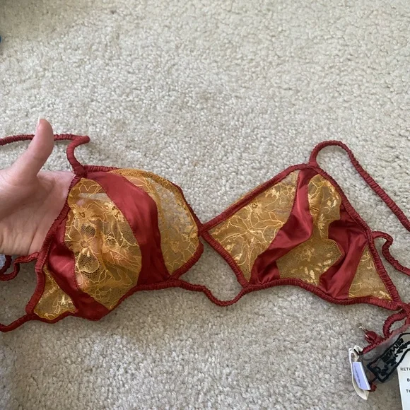 For Love & Lemons - Georgi Silk Paneled Bra (Free Shipping!) - Picture 2 of 6